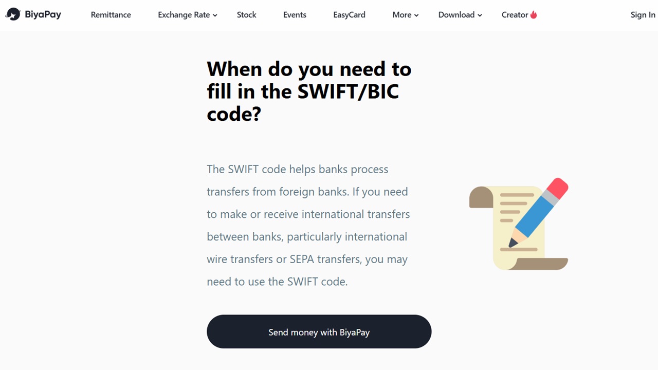 How to Quickly Find Any SWIFT Code with BiyaPay